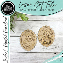 Load image into Gallery viewer, Silly Jolly Goose Scallop Christmas Ornament Bundle | Laser Cut File (Digital Download)