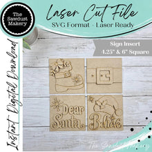 Load image into Gallery viewer, Dear Santa Sign Bundle Laser Cut File | Farmhouse Interchangeable Leaning Sign Bundle SVG | Glowforge | Farmhouse Sign | Santa Svg