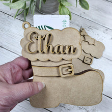 Load image into Gallery viewer, Personalized Santa Book Ornament SVG | Laser Cut File | Gift Card Ornament (Digital Download)
