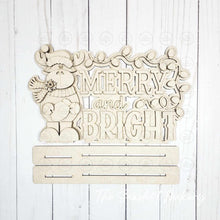 Load image into Gallery viewer, Merry & Bright Moose Shelf Sitter Standing Sign File SVG | Laser Cut File | Moose SVG | Christmas Word Art Svg (Digital Download)