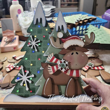 Load image into Gallery viewer, Christmas Standing Moose Light Up Shelf Sitter Christmas SVG File | Laser Cut File | Christmas Moose SVG | Christmas SVG (Digital Download)