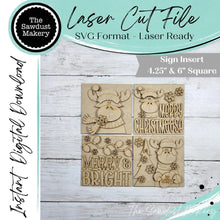 Load image into Gallery viewer, Merry Christmoose Moose Sign Bundle Laser Cut File | Farmhouse Interchangeable Leaning Sign Bundle SVG | Glowforge | Christmas svg