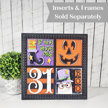 Load image into Gallery viewer, October Halloween Sign Bundle Laser Cut File | Farmhouse Interchangeable Leaning Sign Bundle SVG | Glowforge | Farmhouse Sign | Witch Svg