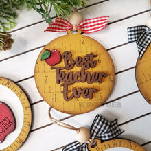 Load image into Gallery viewer, Teacher Christmas Ornament SVG File | Laser Cut File | Christmas Tree | Ornament | Christmas svg |Personalized Ornament | Teacher Ornament