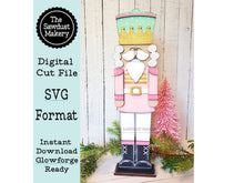 Load image into Gallery viewer, Standing Nutcracker Shelf Sitter SVG File | Laser Cut File | Standing Nutcracker SVG File | Nutcracker SVG