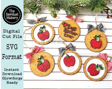 Load image into Gallery viewer, Teacher Christmas Ornament SVG File | Laser Cut File | Christmas Tree | Ornament | Christmas svg |Personalized Ornament | Teacher Ornament