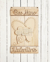 Load image into Gallery viewer, Valentine Bee Mine Pallet Sign Door Hanger SVG File | Laser Cut File | Valentine SVG File | Door Hanger svg | Bee SVG | Be Mine