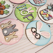 Load image into Gallery viewer, Easter Ornament SVG Laser File | Easter Laser Cut Files | Laser Ornament SVG | Easter Jar Topper | Bunny Easter Ornaments | Spring Laser SVG