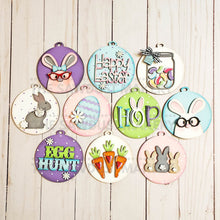 Load image into Gallery viewer, Easter Ornament SVG Laser File | Easter Laser Cut Files | Laser Ornament SVG | Easter Jar Topper | Bunny Easter Ornaments | Spring Laser SVG