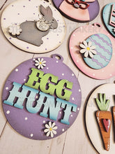 Load image into Gallery viewer, Easter Ornament SVG Laser File | Easter Laser Cut Files | Laser Ornament SVG | Easter Jar Topper | Bunny Easter Ornaments | Spring Laser SVG