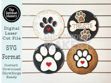 Load image into Gallery viewer, Dog Treat Bundle Candy Jar | Mason Jar Lid | Cookie Jar lid | Interchangeable Frame SVG File | Laser Cut File | Interchangeable Frame