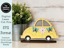 Load image into Gallery viewer, Add-on for Interchangeable Car Svg | Interchangeable Car SVG | Spring Daisy Interchangeable car | Butterfly Bug | Spring Interchangeable SVG