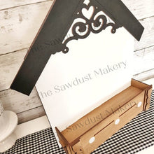 Load image into Gallery viewer, Interchangeable House Tray Stand SVG | Display Shelf SVG | Laser Cut File | Tiered Tray Holder SVG | Home Decor Mantle svg file