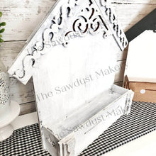 Load image into Gallery viewer, Interchangeable House Tray Stand SVG | Display Shelf SVG | Laser Cut File | Tiered Tray Holder SVG | Home Decor Mantle svg file