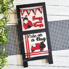 Load image into Gallery viewer, Summer Ladybug Laser Cut Files | Ladybug Interchangeable Leaning Sign Bundle File SVG | Glowforge | Summer Tiered Tray SVG | Farmhouse Frame