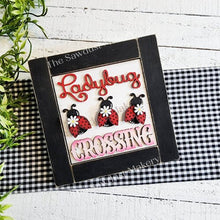 Load image into Gallery viewer, Summer Ladybug Laser Cut Files | Ladybug Interchangeable Leaning Sign Bundle File SVG | Glowforge | Summer Tiered Tray SVG | Farmhouse Frame