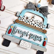 Load image into Gallery viewer, Winter Truck Ornament Bundle SVG File | Laser Cut File | Christmas Ornament Kit | Ornament SVG | Christmas SVG | Christmas Truck Ornament