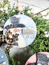 Load image into Gallery viewer, Snowman Ornament Trio Bundle 3.5" Christmas Ornament SVG File | Laser Cut File | Christmas Ornament SVG | Snowman Ornament svg | Snowman SVG
