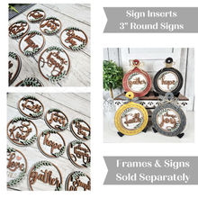Load image into Gallery viewer, Inspirational Round Sign Bundle | 3" Round Signs | Candy/Mason/Cookie Jar lid Interchangeable Frame SVG | Laser Cut File
