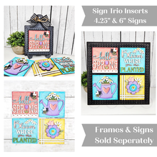 Load image into Gallery viewer, Spring Flowers Home Sign Bundle | Laser Cut File | Interchangeable Frame | Spring Sign Inserts | Home Decor SVG | Spring Sign Bundle
