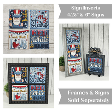 Load image into Gallery viewer, Oh my Stars 4th of July  Bundle | Laser Cut File | Interchangeable Frame | Summer Sign Inserts | Home Decor SVG | Patriotic  Welcome Signs
