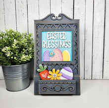 Load image into Gallery viewer, Cottage Cabinet 4.25" sign Combo Interchangeable Base SVG | Home Decor SVG | Laser Cut File | Interchangeable Shelf Sitter SVG
