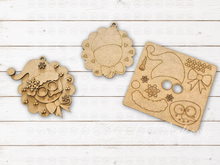 Load image into Gallery viewer, Nerdy Snowman Wreath Ornament &amp; Pop-out Ornament SVG | Laser Cut File, Ornament (Digital Download)
