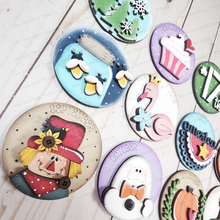 Load image into Gallery viewer, Vol.  7 ~ 12 Month Seasonal Round Bundle | Candy/Mason/Cookie Jar lid Interchangeable Frame SVG | Laser Cut File | Interchangeable Frame
