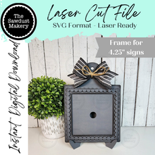 Load image into Gallery viewer, Breadboard Bead Trim 4.25 inch Sign Holder | Interchangeable Sign Holder | Breadboard Frame SVG | Laser Cut File | Interchangeable Frame
