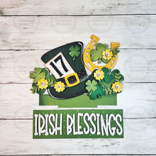 Load image into Gallery viewer, Add-on for Interchangeable Window Box | Irish Blessings Window Box Insert SVG | Laser Cut File | Window Box Shelf Sitter
