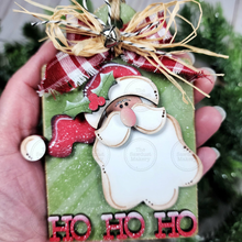 Load image into Gallery viewer, Breadboard Santa Christmas Ornament SVG File | Laser Cut File | Christmas Ornament Kit | Ornament SVG | Ho Ho Ho | Personalized
