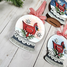 Load image into Gallery viewer, Cardinal Memorial Keepsake Lighted Snow Globe Ornament SVG File | Laser Cut File | Fairy Light Ornament svg | Ornament SVG | Cardinal svg
