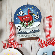 Load image into Gallery viewer, Cardinal Memorial Keepsake Lighted Snow Globe Ornament SVG File | Laser Cut File | Fairy Light Ornament svg | Ornament SVG | Cardinal svg
