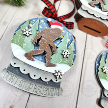 Load image into Gallery viewer, Sasquatch Bigfoot Lighted Snow Globe Ornament SVG File | Laser Cut File | Fairy Light Ornament svg | Ornament SVG | Sasquatch svg
