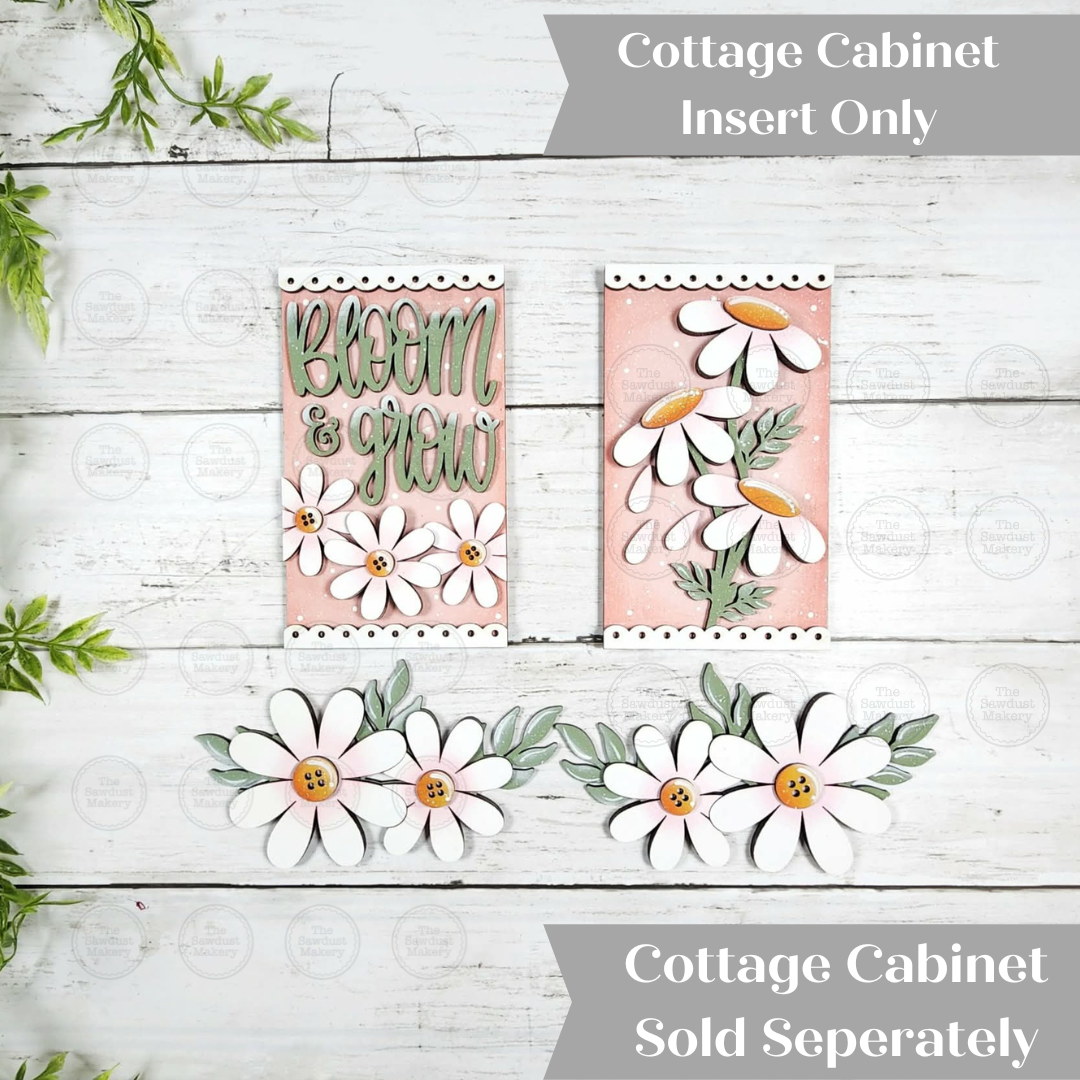 Add-on Daisy Cottage Cabinet Insert SVG | Laser Cut File | Cottage Cab ...