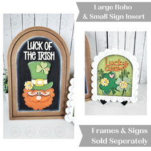 Load image into Gallery viewer, Interchangeable Large &amp; Small Arched Boho Sign Insert | St. Patrick Arch Sign Set |  Laser File  | Boho Signs | Seasonal Interchangeable SVG
