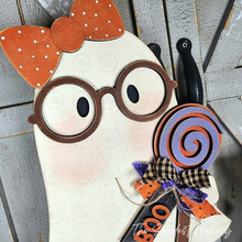 Load image into Gallery viewer, Gertie Halloween Ghost SVG, Laser Cut File, Shelf Sitter (Digital Download)
