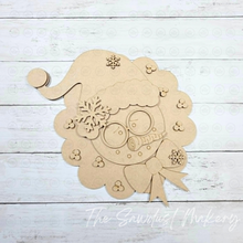 Load image into Gallery viewer, Nerdy Snowman Wreath SVG | Laser Cut File, Door Hanger (Digital Download)
