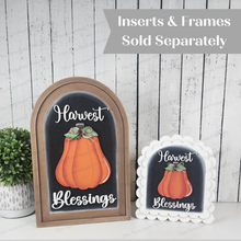 Load image into Gallery viewer, Interchangeable Large Arched Boho Sign Insert | Harvest Blessings Sign |  SVG Laser Cut File  | Boho Signs | Seasonal Interchangeable SVG
