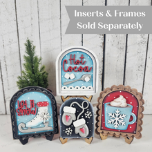 Load image into Gallery viewer, Hot Cocoa Winter Mini Arch Sign Set SVG Sign Bundle |  Seasonal Interchangeable Mini Sign Bundle | SVG Laser Cut File | Boho Signs
