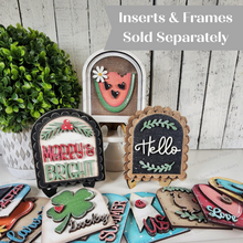 Load image into Gallery viewer, Mini Arch Sign Set Vol 1 SVG Sign Bundle |  Seasonal Interchangeable Mini Sign Bundle | SVG Laser Cut File | Boho Signs
