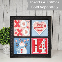 Load image into Gallery viewer, Valentine Snowman Winter Love Laser Cut File | Laser Cut File | Interchangeable Frame | Valentine Sign Inserts | Valentine Snowman SVG
