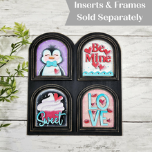Load image into Gallery viewer, Valentine Mini Arch Sign Set SVG Sign Bundle |  Seasonal Interchangeable Mini Sign Bundle | SVG Laser Cut File | Boho Signs
