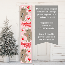 Load image into Gallery viewer, Gingerbread Kisses Porch Leaner SVG File | Laser Cut File | Gingerbread Porch Leaner | Gingerbread SVG | Christmas SVG | Peppermint svg
