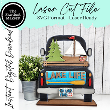 Load image into Gallery viewer, Add-on for Interchangeable Farmhouse Truck SVG | 12&quot; and 24&quot; Truck SVG | Lake Life Truck Insert | Summer Lake Truck
