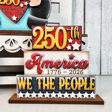 Load image into Gallery viewer, Standing 250th Anniversary America Bundle SVG File | Laser Cut File | USA | America | 4th of July SVG | Patriotic | Uncle Sam

