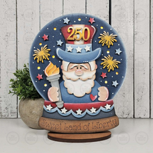 Load image into Gallery viewer, USA Snow Globe Shelf Sitter Laser Cut File | Patriotic Mantle Decor (Digital Download)
