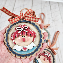 Load image into Gallery viewer, Primitive Raggedy Christmas Ornament SVG File | Laser Cut File | Christmas Ornament SVG | Raggedy Ann &amp; Andy SVG
