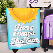 Load image into Gallery viewer, Sweet Summertime Popsicle Trio Sign Bundle Laser Cut File |  Interchangeable Frame | Summer Sign Inserts | 5" x 6.25" signs
