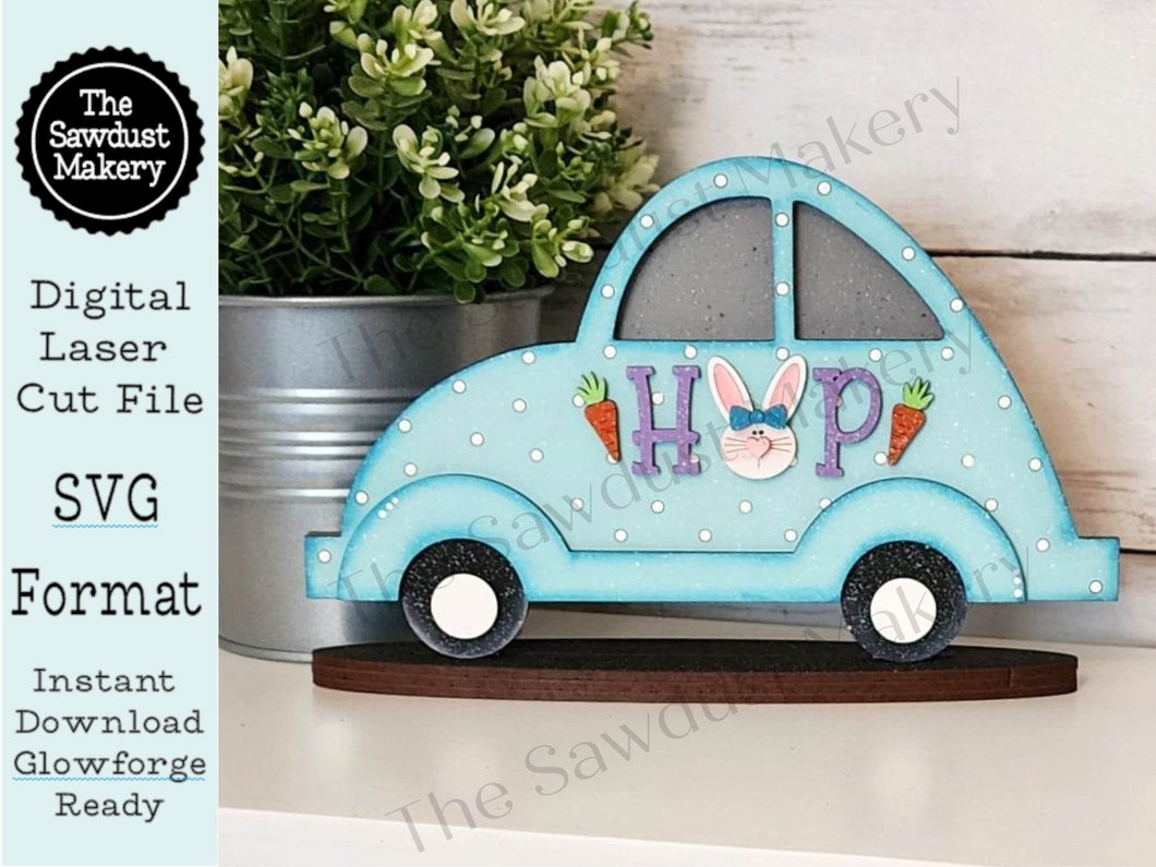 Add-on for Interchangeable Car Svg | Interchangeable Car SVG | Easter Hop Car SVG | Bunny Bug | Easter Interchangeable SVG